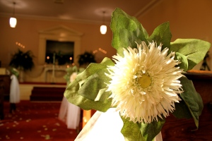 Church wedding flowers