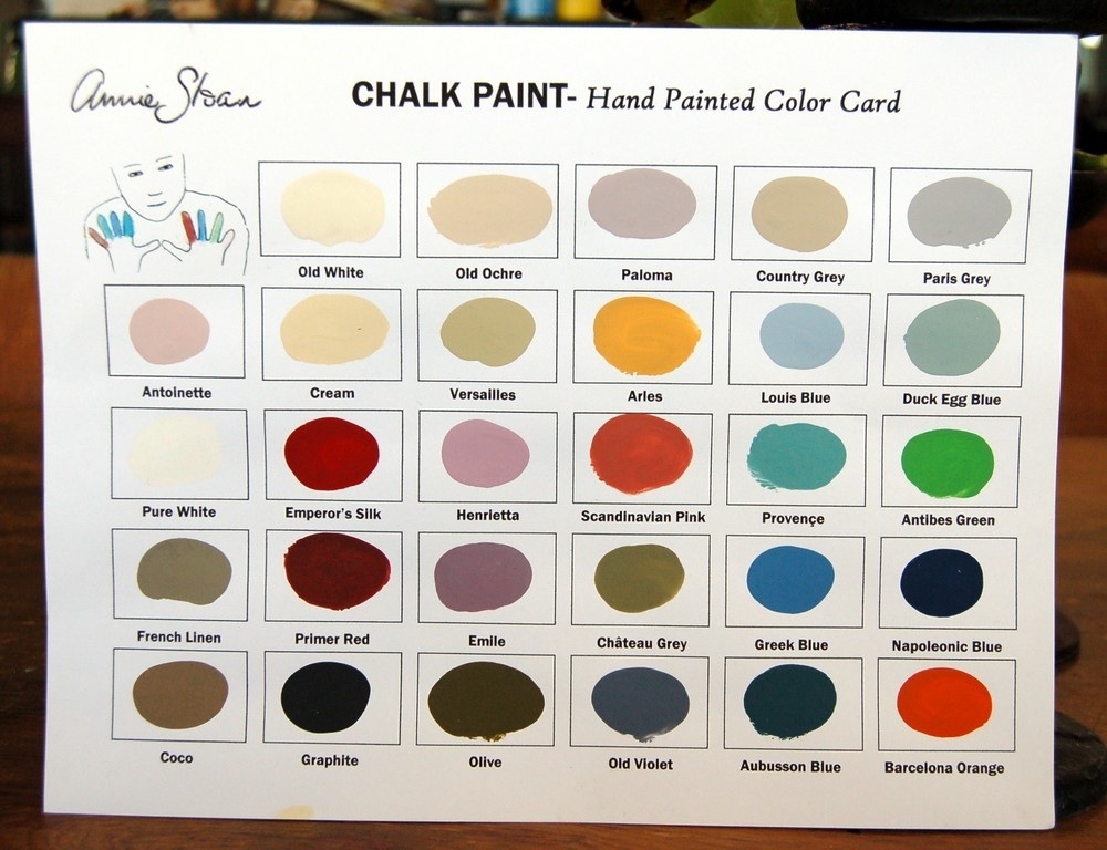 annie sloan chalk paint color chart