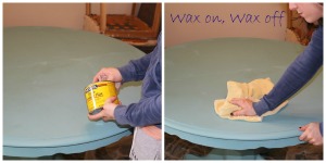 waxing painted table 